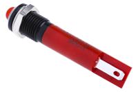 211-386 RS PRO Red Panel Mount Indicator, 12V dc, 8mm Mounting Hole Size, Solder Tab Termination