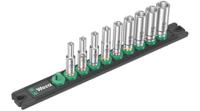 05005410001 Wera 9-Piece Metric 1/4 in Deep Socket Set , 6 point