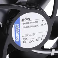 4606n ebm-papst 4000 N Series Axial Fan, 115 V ac, AC Operation, 180m³/h, 20W, IP20, 119 x 119 x 38mm
