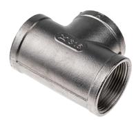 499-3120 RS PRO Stainless Steel Pipe Fitting, Tee Circular Tee, Female G 1-1/2in x Female G 1-1/2in x Female G 1-1/2in