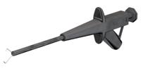240224-21 Staubli Black Grabber Clip with Pincers, 4A, 1kV, 4mm Socket