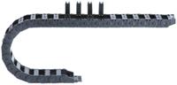 2500101500 Igus 2500, e-chain Black Cable Chain - Flexible Slot, W119 mm x D35mm, L1m, 150 mm Min. Bend Radius, Igumid GLW