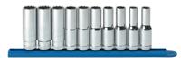80712 GearWrench 10-Piece Metric 1/2 in Deep Socket Set , 12 point