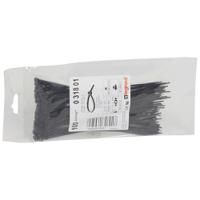031801 Legrand Cable Tie, Cable Ties, 140mm x 2.4 mm, Black Plastic, Pk-100units