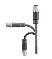 m12a-08bffm-sl8n02 Amphenol Industrial Male 8 way M12 to Sensor Actuator Cable, 2 m