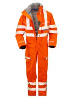 pr505r-r-5xl PULSAR Orange Reusable Hi Vis Overalls, 5XL