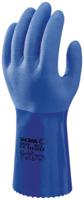 sho660 Showa 660 Blue Cotton Flock Cotton Work Gloves, Size 10, Polyvinyl Chloride Coating
