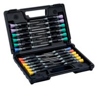 706-5 Bahco Hexagon; Phillips; Pozidriv; Slotted; Torx Precision Screwdriver Set, 24-Piece