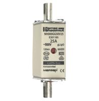 e201185c-nh000gg50v253 Mersen 25A NH Fuse, NH000, 500V ac