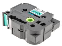 tze-751 Brother Black on Green Label Printer Tape, 8 m Length, 24 mm Width