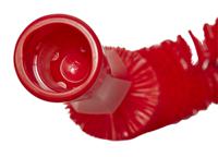 53724 Vikan Medium Bristle Red Scrubbing Brush, Polyester bristle material