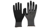 3520-9 NITRAS SAFETY Black, Grey Nylon Nylon Work Gloves, Size 9, Latex Coating