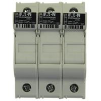 chcc3du Eaton 30A Rail Mount Fuse Holder for 10 x 38mm Fuse, 3P, 600V ac