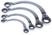 537-5905 RS PRO 4-Piece Spanner Set, 3/8 x 7/16 → 3/4 x 7/8 in, Chrome Vanadium Steel