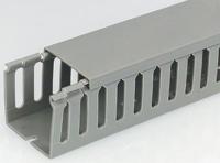 301-2062 RS PRO Grey Slotted Panel Trunking - Open Slot, W100 mm x D100mm, L2m, PVC