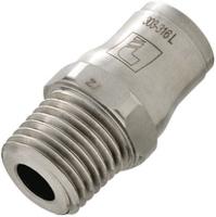 3805-04-10 Legris LF3800 Series Straight Threaded Adaptor, R 1/8 Male to Push In 4 mm, Threaded-to-Tube Connection Style