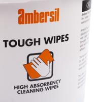 30767-ad Ambersil TOUGH WIPES Wet Hand Wipes, Bucket of 100, 266 x 280mm