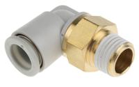 kq2l10-02as SMC Pneumatic Elbow Threaded-to-Tube Adapter, R 1/4 Male, Push In 10 mm