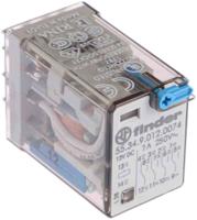 553490120074 Finder Plug In Power Relay, 12V dc Coil, 7A Switching Current, 4PDT
