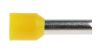 513-2641 RS PRO Insulated Crimp Bootlace Ferrule, 12mm Pin Length, 3.5mm Pin Diameter, 6mm² Wire Size, Yellow