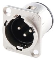 nc3md-v Neutrik Through Hole XLR Connector, Male, 50 V, 3 Way, Silver over Nickel Plating