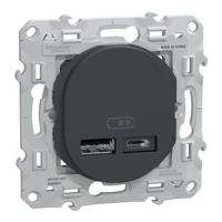 s340401 Schneider Electric Anthracite, 1 Gang, Ovalis C Series