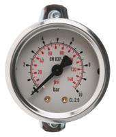 192-6251 RS PRO G 1/8 Analogue Pressure Gauge 10bar Back Entry 50mm Outside Diameter, UKAS