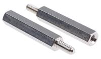 htsb-m4-35-7-2 Essentra Standoff, M4 Thread, 35mm Body, Brass, Male/Female
