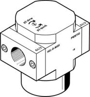 hel-18-d-mini Festo 2/2 Closed, Monostable Pneumatic Manual Control Valve HEL Series, G 1/8, 1/8, 165076