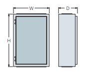 srn4420k-sr2-srn4420k ABB SR2 Monobloc Series Steel Wall Box, IP65, 400 mm x 400 mm x 200mm