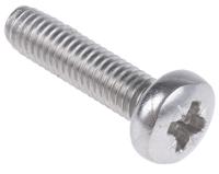 528-839 RS PRO Pozidriv M4 Pan A2 304 Stainless Steel Machine Screws DIN 7985Z x 16.0mm