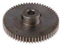 878-7847 RS PRO Steel 60 Teeth Spur Gear, 0.5 Module, 4mm Bore Diam, 30mm Pitch Diam, 10mm Hub Diam