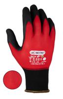 sky50 Skytec Beta 1 Red, Black Nylon Nylon, Spandex Glove, Size 9, Nitrile Foam Coating