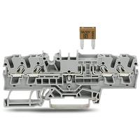 2002-1881 WAGO  TOPJOB S Series Grey, 2.5mm², 1-Level, Push In Termination, Fused, CSA