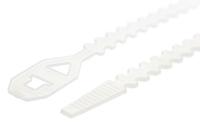 ht-59 Essentra Cable Tie, Releasable, 150mm x 6.4 mm, Natural PP, Pk-100