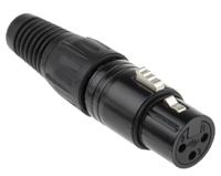 457-891 RS PRO Cable Mount XLR Connector, Female, 250 V ac, 3 Way, Silver Plating