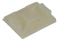 151-11819-ty8g1s-pa66-na HellermannTyton Self Adhesive Natural Cable Tie Mount 25 mm x 32mm, 8mm Max. Cable Tie Width