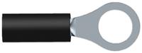 151441 TE Connectivity, PIDG Insulated Ring Terminal, M5 Stud Size, 0.26mm² to 0.4mm² Wire Size, Black