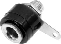 208-0292 RS PRO Black Female Banana Socket, 4 mm Connector, Solder Termination, 19A, 30V, Nickel Plating