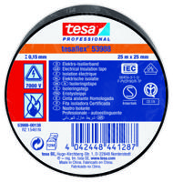 53988-00138-01 Tesa 53988 Black Soft PVC Electrical Insulation Tape, 25mm x 25m