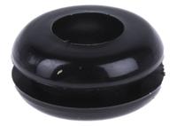 666-4590 RS PRO Black PVC 10mm Cable Grommet for Maximum of 6.4mm Cable Dia.