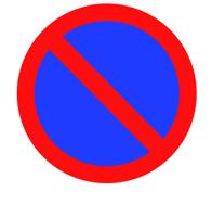 226-7879 PVC No Parking Prohibition Label, 200 x 200mm