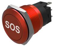82-57511000b015 EAO Series 82 Series Push Button Switch, Momentary, Flush Mount, 19mm Cutout, SPST, SPST, IP65, IP67