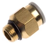 kq2h08-u01a SMC KQ2 Series Straight Threaded Adaptor, Uni 1/8 Male to Push In 8 mm, Threaded-to-Tube Connection Style
