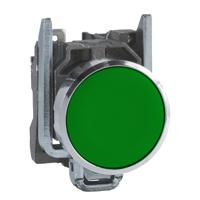 xb4ba31 Schneider Electric Harmony XB4 Series Push Button, Panel Mount, 22mm Cutout, SPST, IP66, IP67, IP69, IP69K