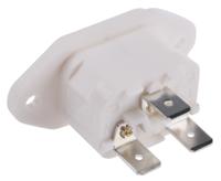 px058063wh Bulgin C14 Panel Mount IEC Connector Male, 10A, 250 V