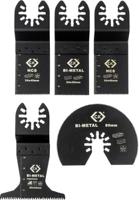 t0870 CK 5-Piece Multitool Blade Set for use with BLACK&amp;DECKER, Bosch Multi X, CHICAGO Multi Tool, CRAFTSMAN Multi Tool,