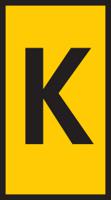 561-01114-wic1-k-pa66-ye HellermannTyton WIC Snap On Cable Markers, Yellow, Pre-printed "K", 2 → 2.8mm Cable, for Cables and Wires,