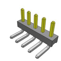 tmm-105-01-s-s-ra Samtec TMM Series Right Angle Through Hole PCB Header, 50 Contact(s), 2 mm Pitch, 1 Row, Unshrouded