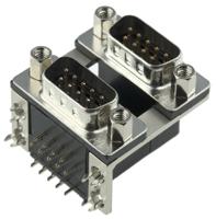 l17h2110131 Amphenol Communications Solutions L17H 9 Way Right Angle Through Hole D-sub Connector Male/Male, 2.77mm Pitch, with
